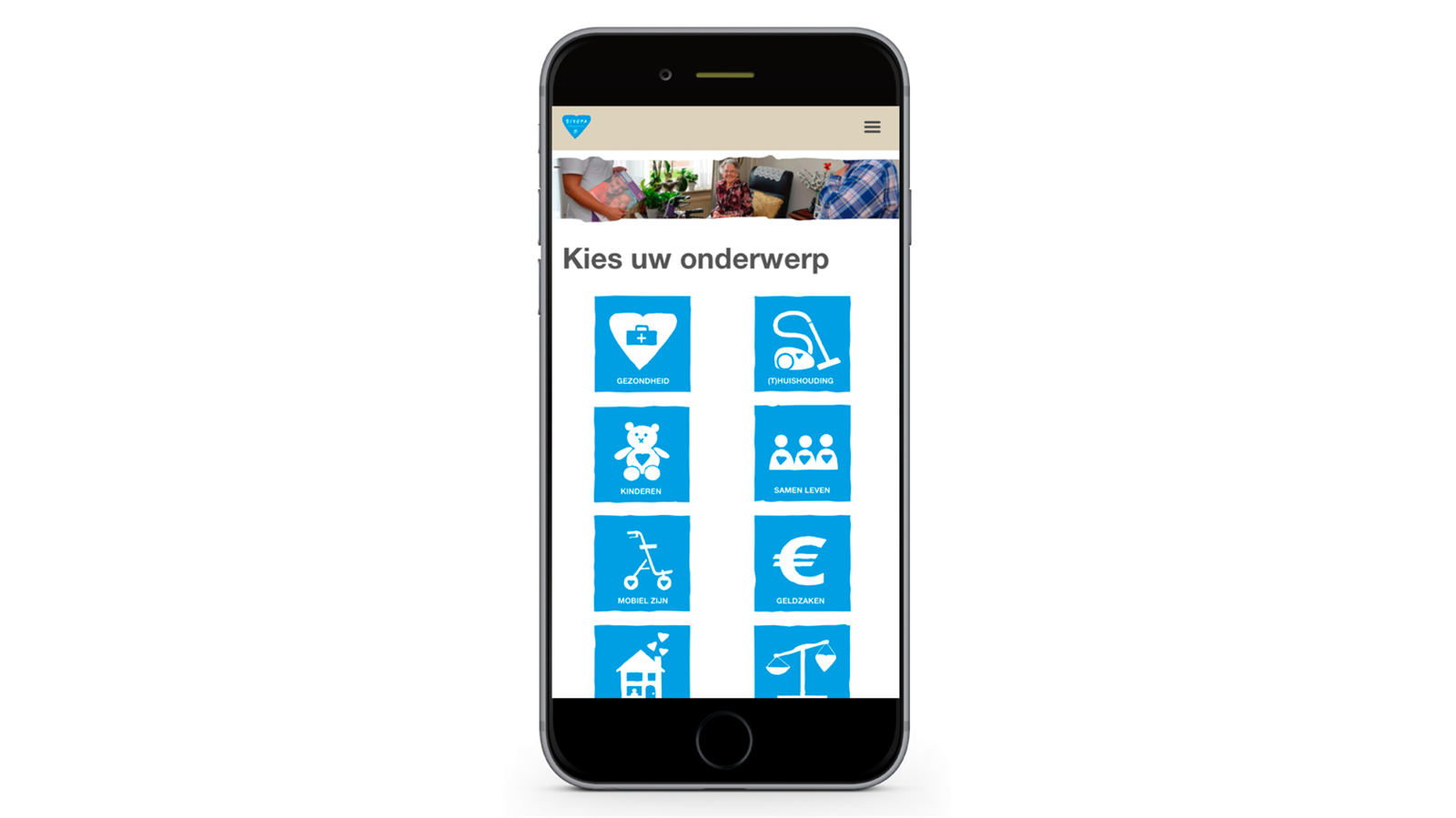 Responsive homepage van Vivera Zwijndrecht op basis van het Mett platform 